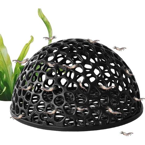 Aquarium cave, hollow hiding place, shrimp shelter, 10 x 10 x 5.5 cm, ideal for breeding and resting at home, suitable for turtles, betta fish, saltwater and freshwater aquariums