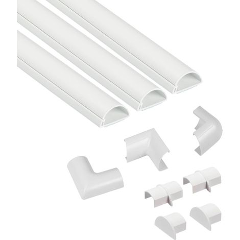 Kit Passacavi D-Line bianco 30x15 mm per cavi