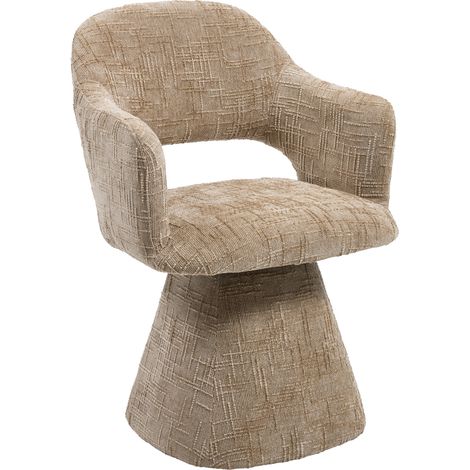 Wahson Chaise en Chenille, Chaise de Salle à Manger Moderne, Fauteuil de Salon Pivotante Rétro et Élégant Chaise de Cuisine avec Dossier, Kaki (1/5)