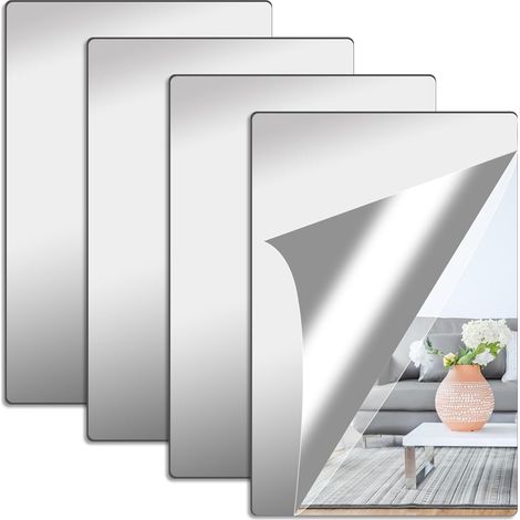piezas de espejo acrílico adhesivo para puerta de 20x25cm (1/5)
