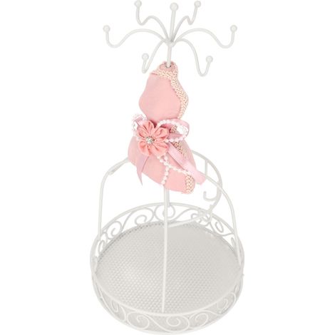 Porte-bijoux mannequin de princesse élégant pour boucles d'oreilles, bracelets, colliers et bagues, présentoir de vitrine chic (1/5)