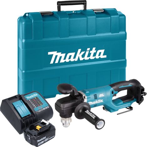 Makita DDA 450 SF1K Trapano angolare a batteria 18 V 70 Nm brushless + 1x batteria ricaricabile 3,0 Ah + caricabatterie + custodia