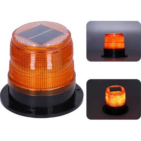 Blinkendes Nachtsignallicht, Solarsignallicht für Fahrzeuge, Stroboskoplicht, magnetisches LED-Licht, Signallicht, orange. (1/5)