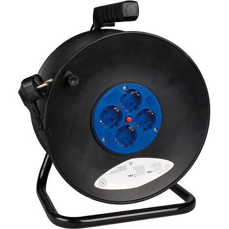 Enrouleur de câble 25m 3x1,5mm avec 4 Sorties Bipolaires avec T/TL Solera 7425/2 (1/3)