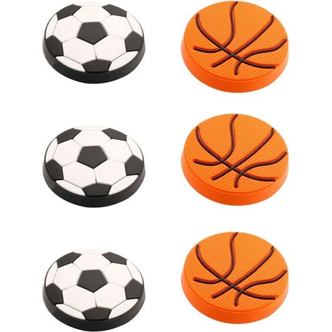 Lot de 6 boutons caoutchouc souple, motifs cartoon pour enfants - tiroirs chambre (mélange A) (1/5)