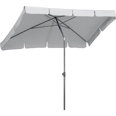 Schneider Sonnenschirm Aquila silbergrau 225 x 120 cm Marktschirm Gartenschirm