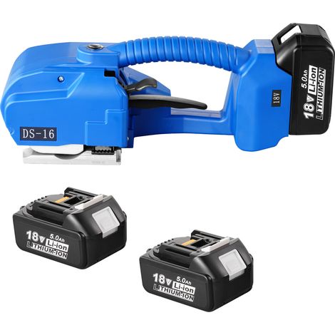 Mophorn Reggiatrice Elettrica 0,89-1,6cm Tendireggia Elettrica per Reggette PP PET, con Schermo Digitale, 2 x 5000 mAh Reggiatrice Automatica Alimentata a Batteria per Pallet di Scatole da Imballaggio (1/5)