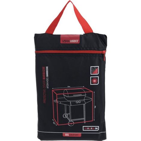Housse de protection pour barbecue 125x62xh.95 cm. Poliéster. - talla