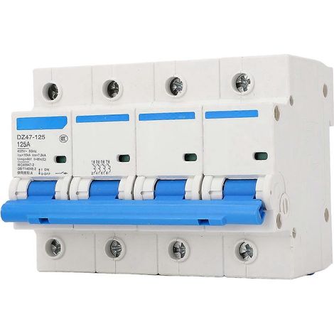 Disjoncteur miniature 125 A 4 pôles, disjoncteur à air 400 V, protection contre les surcharges, ignifugé, commande manuelle