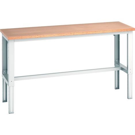Bott Werkbank cubio 3 Querstreben Multiplex 2000 x 750 x 740-1140 mm RAL 7035