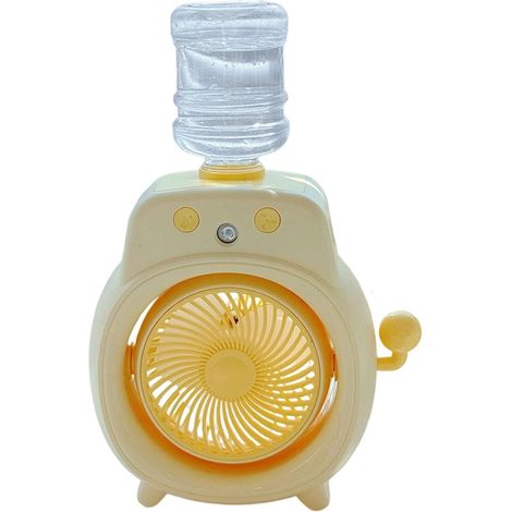 Ventilateur brumisateur d'eau, humidificateur USB rechargeable – avec réservoir d'eau et ventilateur brumisateur portable pour table de chevet, dortoir, extérieur, voiture, plage, école (1/4)