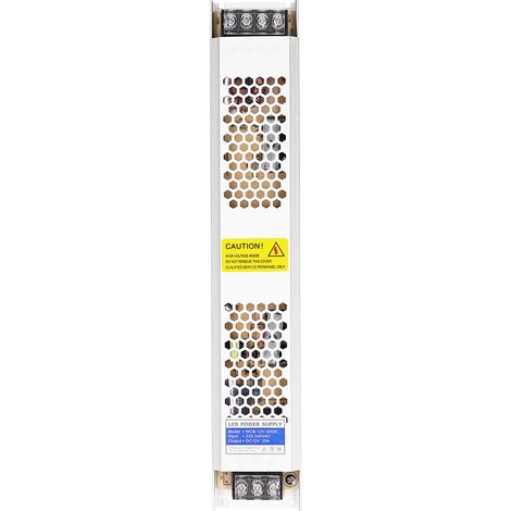 Alimentation LED ultra-plate 12V 300W 310x55x24mm, bande lumineuse en alliage d'aluminium, performance stable, bloc d'alimentation à découpage