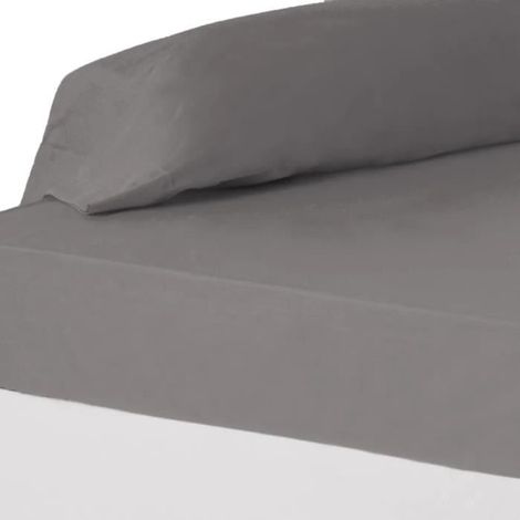 Drap-housse - JUANIO - 200x90x30 cm - 52% polyester/48% coton - Anti-acariens respirant - Bonnet 30 cm