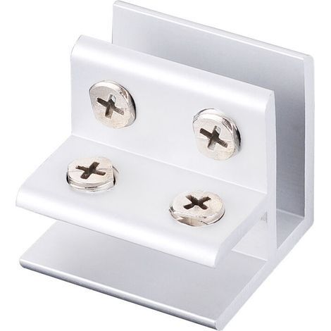 BUNTHAUS 4PCS Colliers support pince à verre à 90 degrés , supports de serrage réglables pour étagère de 8 à 10 mm d'épaisseur (1/4)