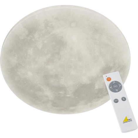 Trio LED Deckenleuchte Lunar Mondleuchte Fernbedienung 22 W Ø40cm IP44 dimmbar (1/5)