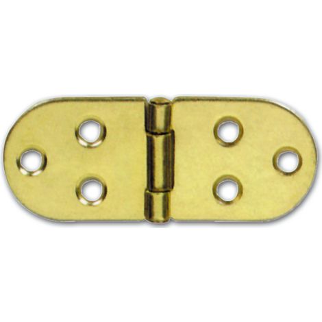 CERNIERA MOBILI A BISCOTTO OTTONE 80X30MM