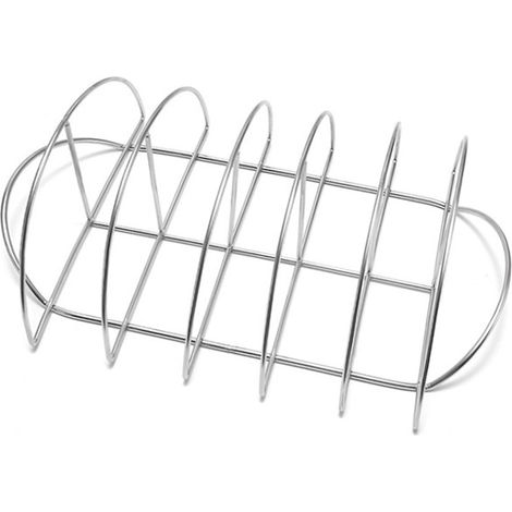 Grillrost für Rippchen – Grills – Widerstandsfähiger Grillrost – Bis zu 5 Rippchenroste – Rost aus antihaftbeschichtetem Edelstahl – Premium-Grillzubehör
