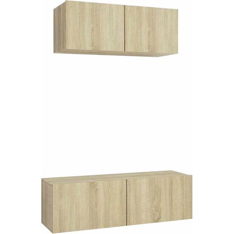 Maison Exclusive - Juego de muebles de salón 2 piezas roble Sonom (1/5)