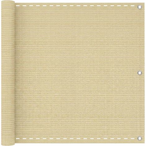 Pantalla de Balcón Beige 120 x 800 cm HDPE y aluminio
