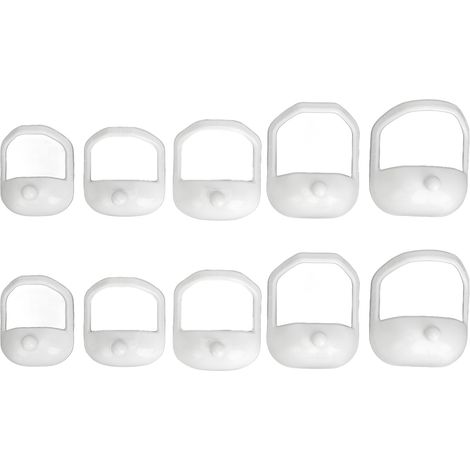 Lot de 2 gabarits de rasage barbe contour 5 tailles transparents blanc (1/5)