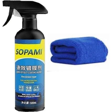 Agent de revêtement anti-pluie et anti-buée pour pare-brise de voiture, spray déperlant (1/3)