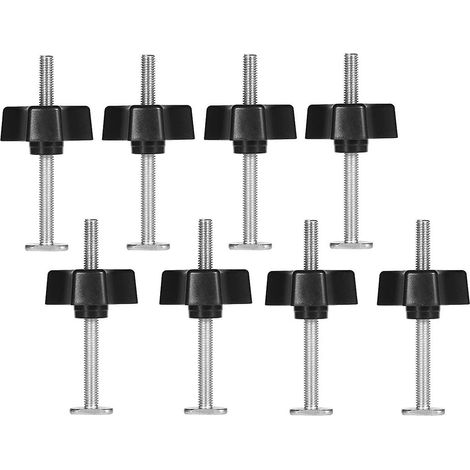 Kit de bouton de boulon en T de 8 ensembles, vis en T et écrou de bouton en plastique - gabarits d’outils de travail du bois à vis, à utiliser avec (1/5)