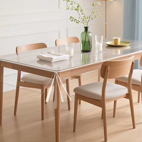 Nappe Transparente 50x140CM Protection Table PVC Nappe de Noël (1/5)