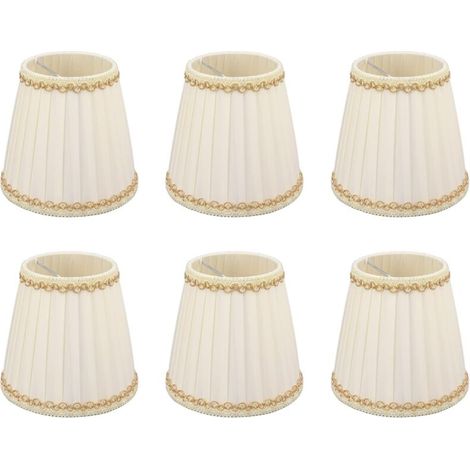 Petit Abat-jour, Abat-jour de Lustre Clip sur le Tissu Léger de Type 6PCS pour Hall