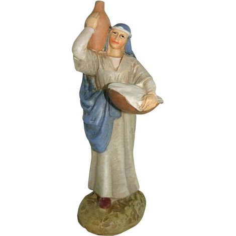 PASTORELLA CON BROCCA PER PRESEPE DA 10 CM (1/3)