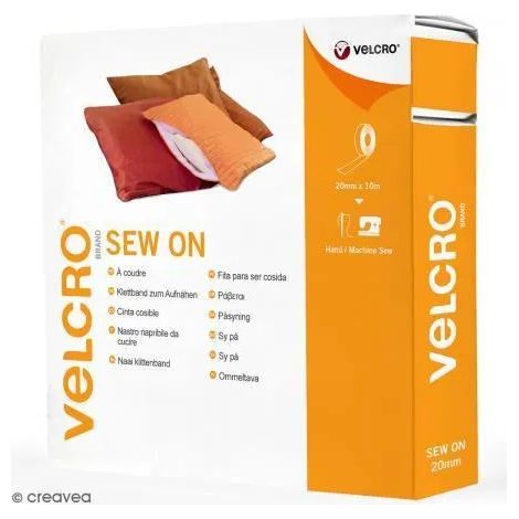 Cinta adhesiva velcro velcro tape 20 mm x 10 m negro
