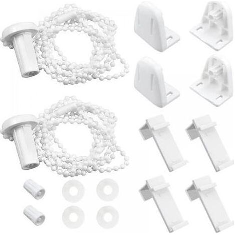 Lot de 2 systèmes de fixation pour stores enrouleurs 17 mm – PVC haute résistance – Installation sans perçage – Compatible avec la plupart des modèles