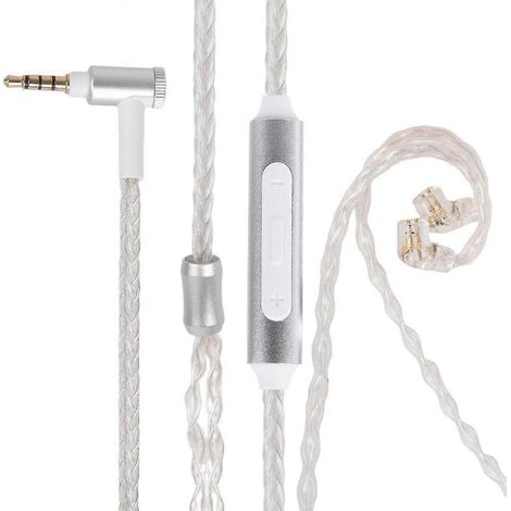 Câble AUX pour écouteurs, fil filaire, port 3,5 mm pour oreillettes à broche QDC