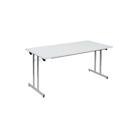 Mesa plegable F25  A x P 1600 x 800 mm  tablero gris luminoso 