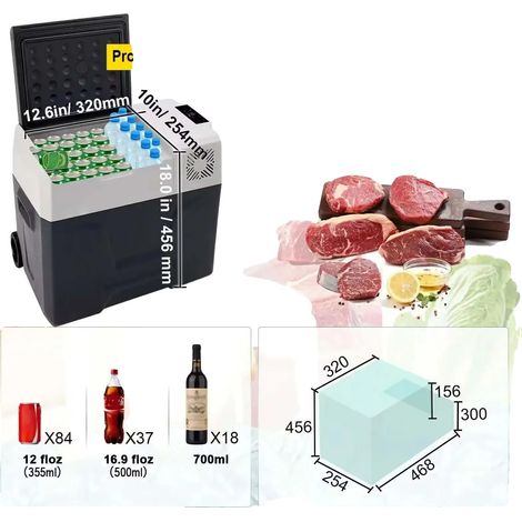 Nevera portátil para coche, control digital, uso versátil, 50 L (1/2)