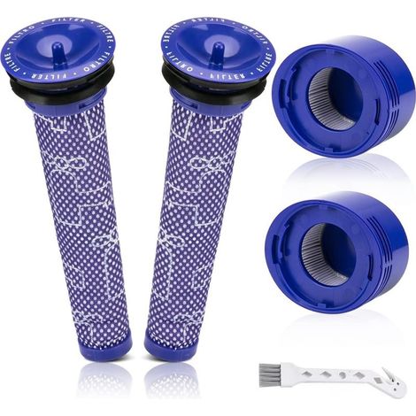 Filtre V8 de rechange pour aspirateur Dyson V8 V7, Chonphan Filtres de rechange pour Dyson V8 V7 Animal Absolute Plus Pro Fluffy Motorhead avec brosse de nettoyage - Lot de 2 (1/5)