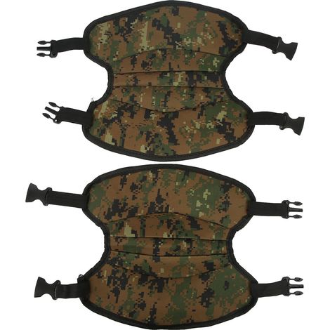 1 Paire de Genouillères de Pêche sur Glace, Camouflage, Rembourrées et Flexibles pour Protection Hivernale en Extérieur (1/5)