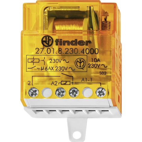 Stromstoß-Schalter Unterputz Finder 27.01.8.230.4000 1 Schließer 230 V/AC 10 A 2300 VA  1 St.