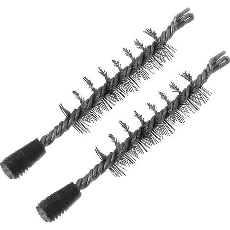 Brosse à Conduit en Fil d'acier Argenté 2pcs pour Nettoyage Cheminée Polyvalente Design Facile D'utilisation pour Poêle et Conduit de Sécheuse (1/5)
