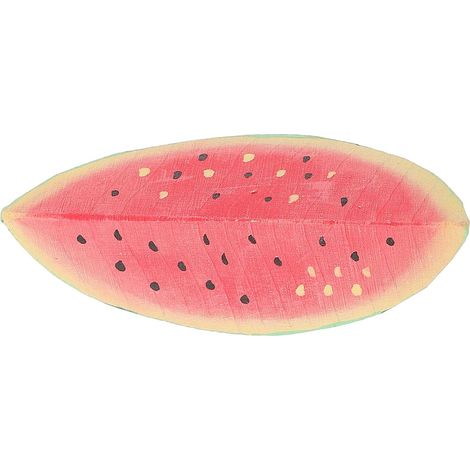 Tranche de Pastèque en Bois Décorative Rouge, Fruit Artificiel Léger Finition Détaillée, Accessoire Réaliste pour Décoration Intérieure ou Séance Photo (1/5)