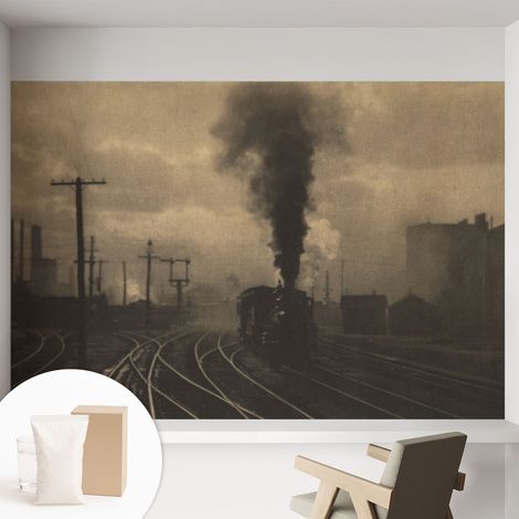 Papier peint intissé décoratif pour salon chambre et cuisine Facile à poser avec colle Paysage industriel 152x104 cm (1/5)