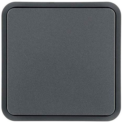BERKER 6130763545 INTERRUPTEUR À BASCULE SIMPLE POUR BOUTON-POUSSOIR W.1 GRIS