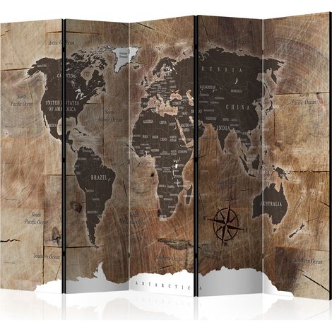 Paravento - Room divider – Map on the wood - 225x172 (1/4)