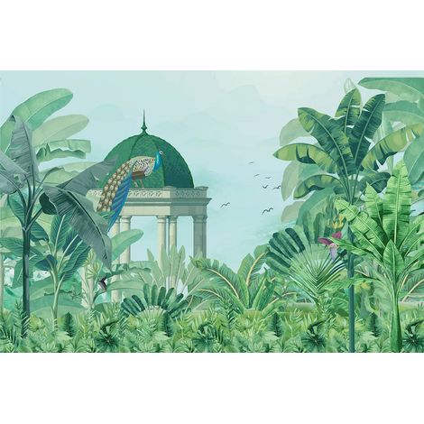 Papier peint panoramique - Jardin Oiseau - 130 cm x 87 cm (1/2)
