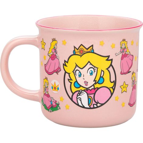 Tasse à café thermo-effet thermique Motif Princesse Peach 300 ml Rose Tasse à café en céramique pour boissons chaudes Cadeau de jeu Culture pop (1/5)