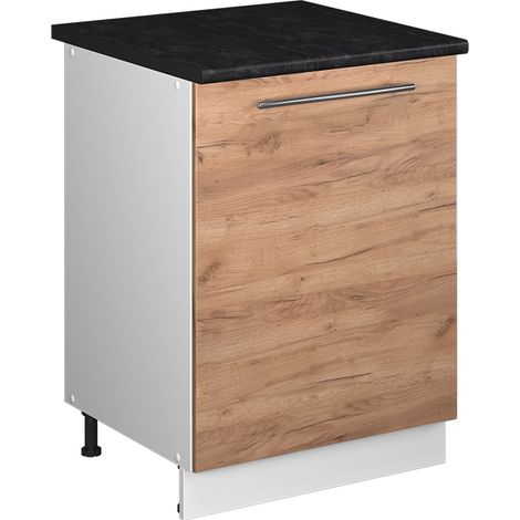 Spülenunterschrank Fame-Line, Goldkraft Eiche/Weiß, 60 cm, Vicco (1/5)