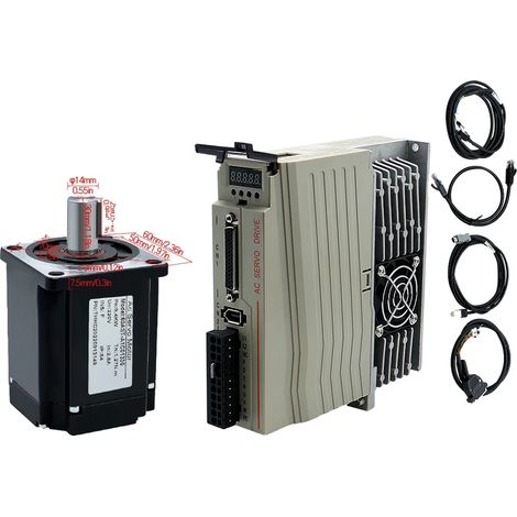 Servomotore, coppia elevata, opzioni di controllo versatili, 400 W, 220 V (1/2)