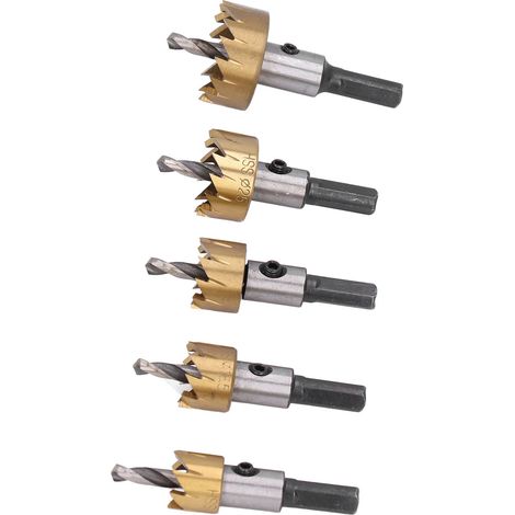 5-teiliges HSS-Lochbohrer-Set, HSS-Schneidlochsäge-Set für Handbohrmaschinen und Tischbohrmaschinen (1/5)