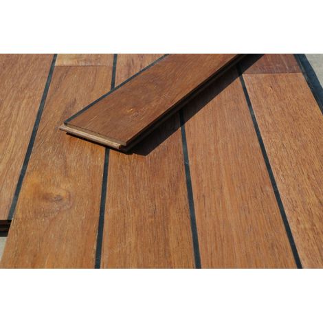 Eiffel Art Construction – Parquet stratifié Merbau 9 x 30-120 cm – Épaisseur 12 mm – Joint PU intégré – Compatible sol chauffant (1/2)
