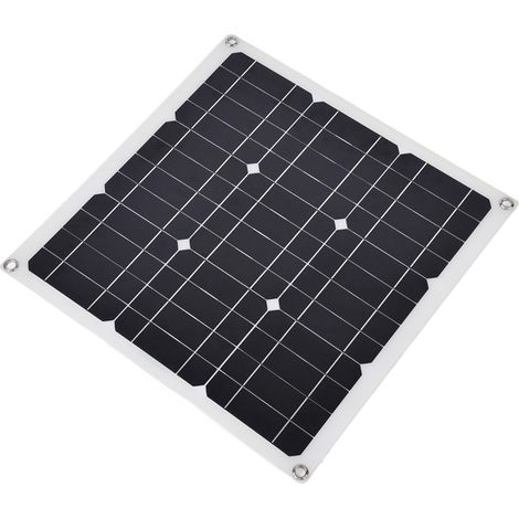 Kit de panneau solaire 30 W, panneau solaire monocristallin en silicium, chargeur de batterie avec contrôleur 10 A et alimentation USB 18 V/5 V.
