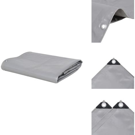 Abdeckplane 650 g/m² 4x4 m Grau - Abdeckplane - Planen - Wasserdichter Stoff - Wetterfeste Plane - Gartenabdeckung (1/5)